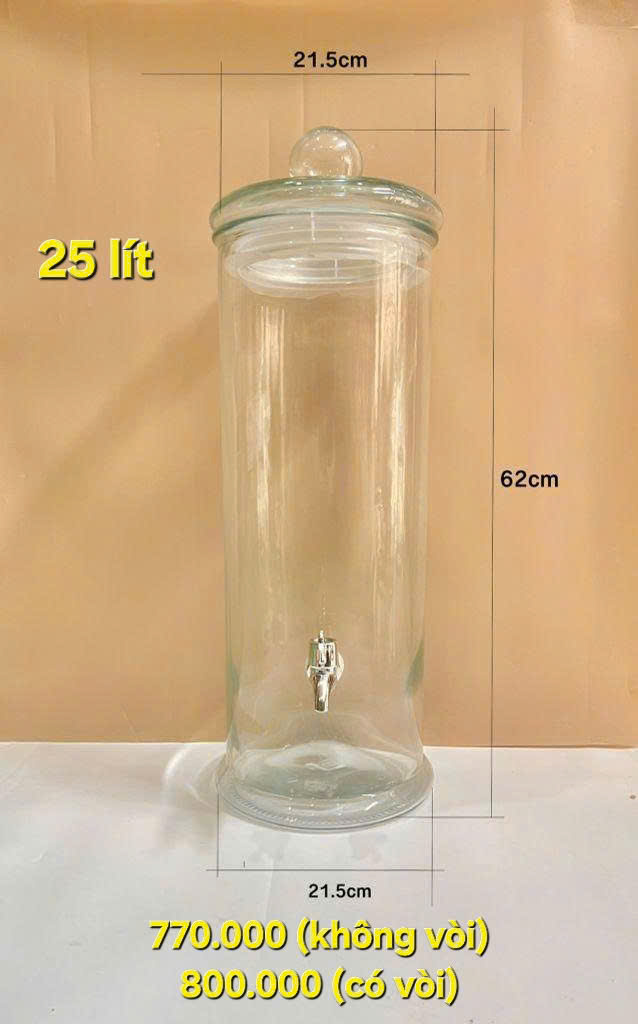 bình ngâm rượu 20 lít có vòi