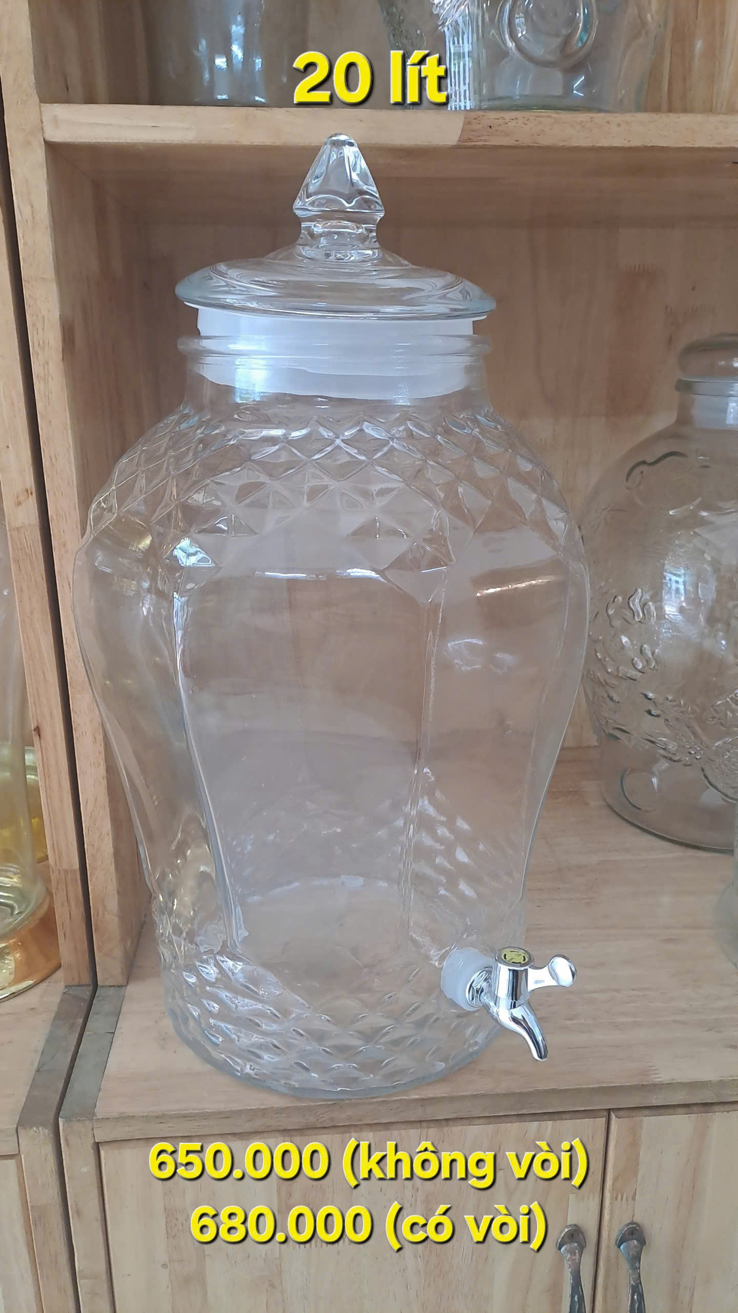 bình ngâm rượu 20 lít có vòi