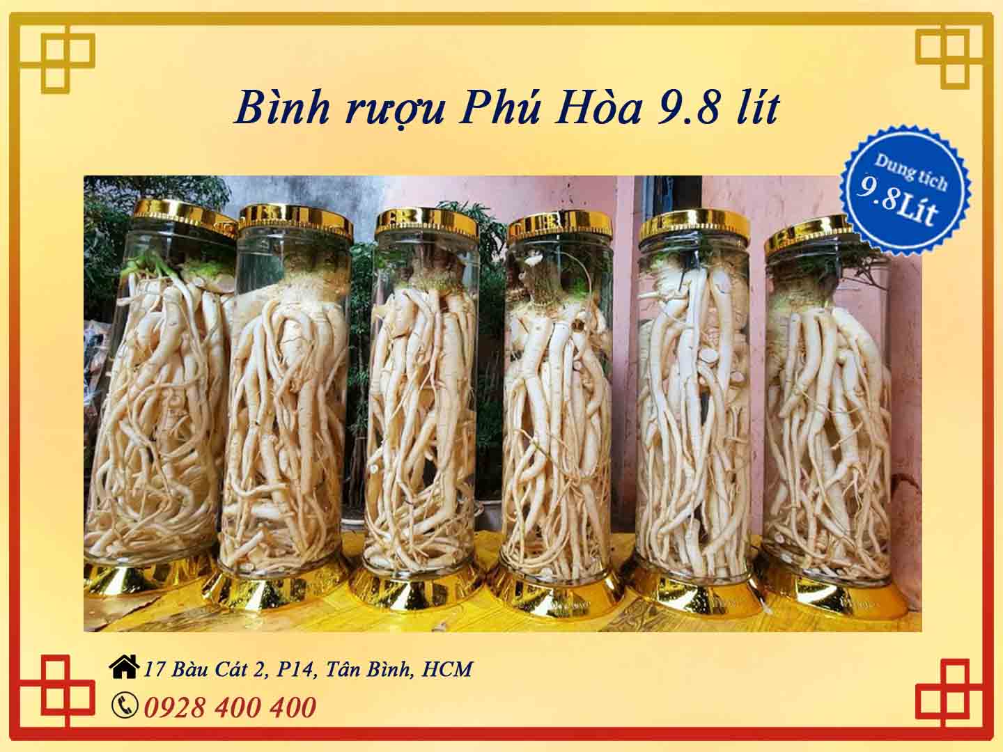 Bình ngâm rượu phú hòa 9.8l