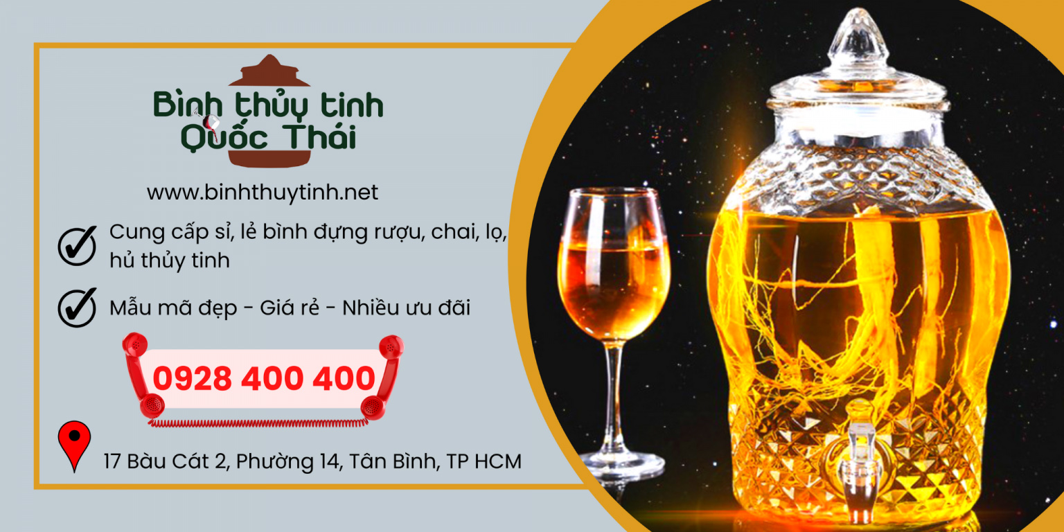 bình thủy tinh ngâm rượu 20l