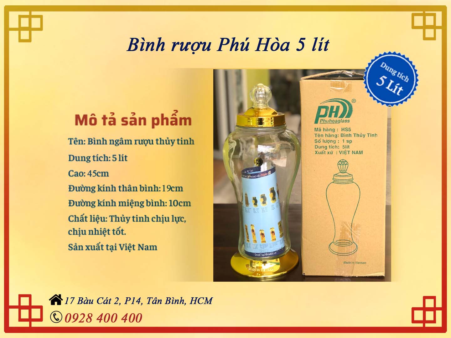 Bình phú hoà 5l