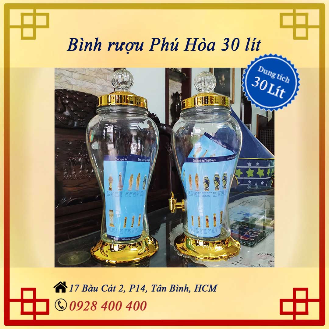 Bình rượu phú hòa 30 lít