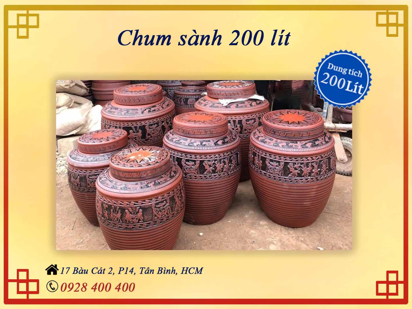 Chum sành 200 lít giá rẻ