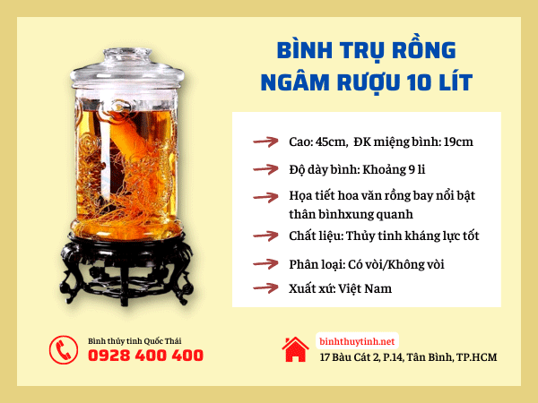 giá bình ngâm rượu 10 lít