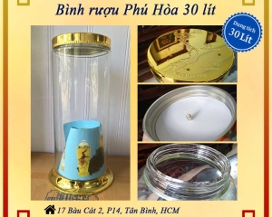 Bình rượu phú hòa 30l giá xưởng