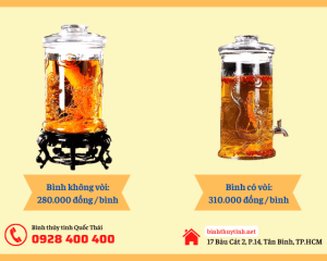 Bình thủy tinh ngâm rượu 10L hàng xịn, bền đẹp, giá rẻ nhất