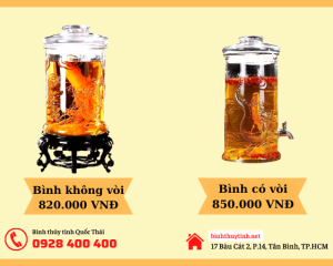 Bình thủy tinh ngâm rượu 30 lít chất lượng, nhiều mẫu mã