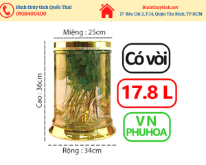 Bình trụ Phú Hòa 17.8L