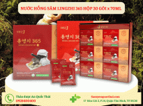 Hồng sâm linh chi Hong Lingzhi 365 hộp 30 gói x 70ml